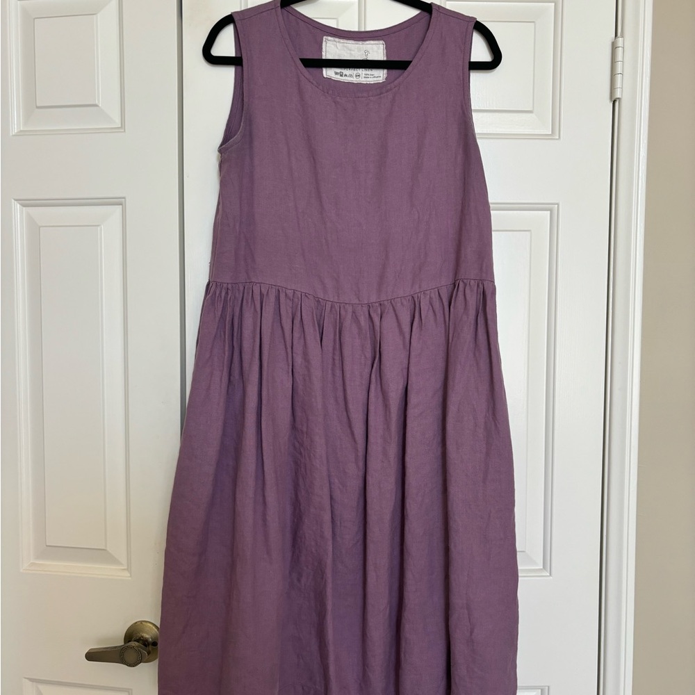 Not Perfect Linen Midi Smock loose linen dress